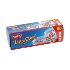 Plastico Zip n' Close Snack Bags - 50 ct.