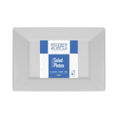 Shapes Collection - Rectangular 9.5" Salad Plate (White) - 10 Count