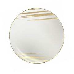 CoupeWare Brush Stroke (White/Gold)  7.5" Plates - 10 ct.