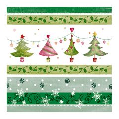 Christmas Lunch Napkins - Merry & Bright Trees - 20 ct.