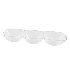 Mini Delights - Mini 3 Section Bowl - Clear Plastic - 20 ct.