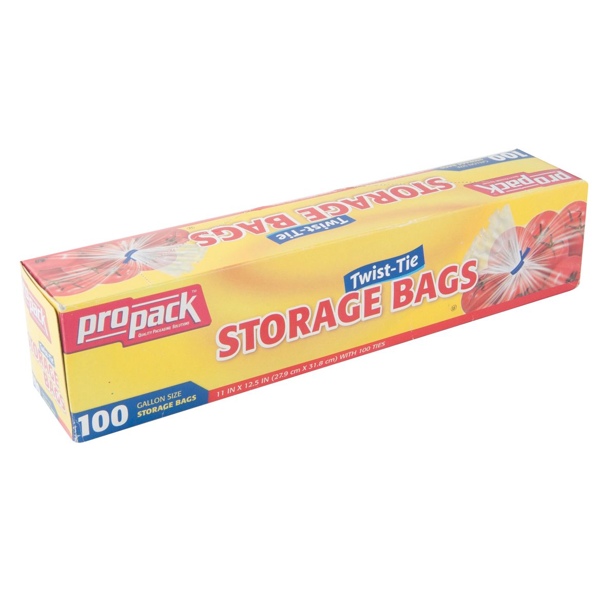  ProPack Disposable Plastic Storage Bags with Original Twist  Tie, 1 Gallon Size, 400 Bags, Great for Home, Office, Vacation, Traveling,  Sandwich, Fruits, Nuts, Cake, Cookies, Or Any Snacks (4 Packs) 