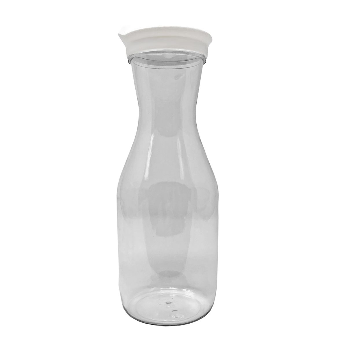Dining Collection 36oz. Clear Plastic Carafe Jar w/ White Lid