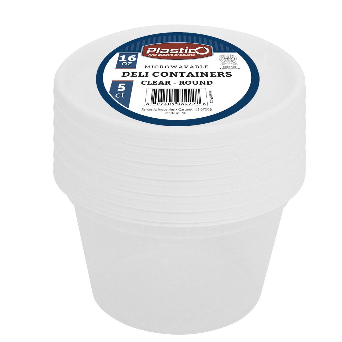 Plastico16 oz. Packed Soup Container w/ Lid - 5 ct.