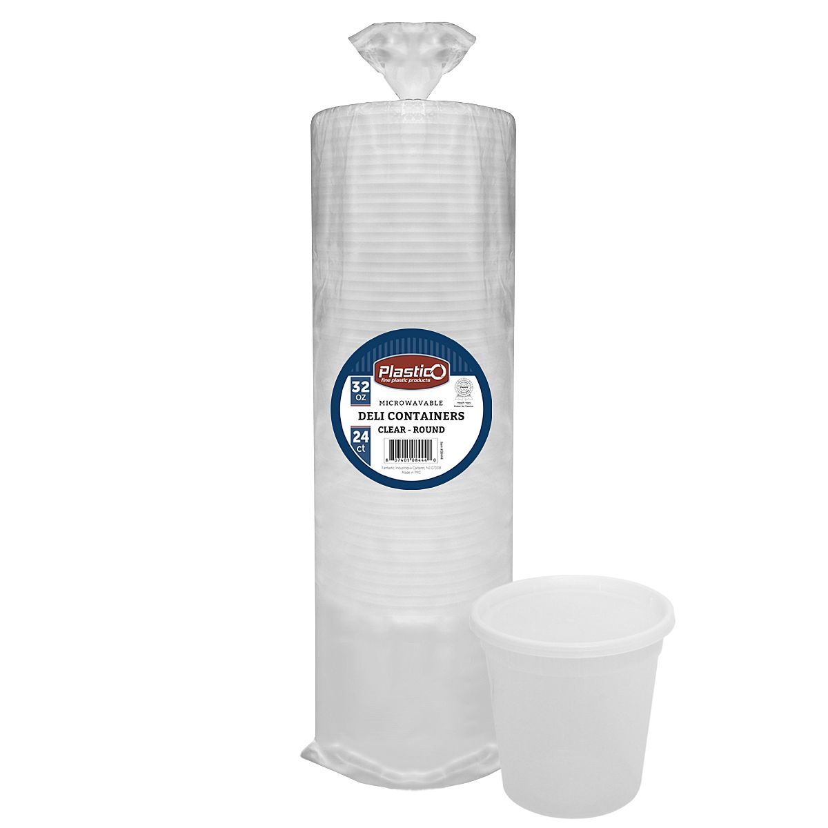 Plastico 32 oz. Packed Soup Container w/ Lid - 4 ct.