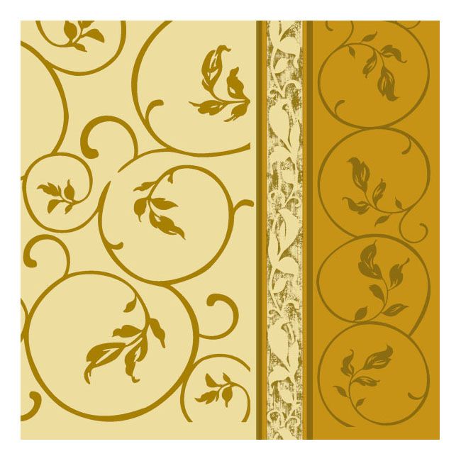 Dining Collection Lunch Napkins - Golden Curlicue 2 - 20 ct.