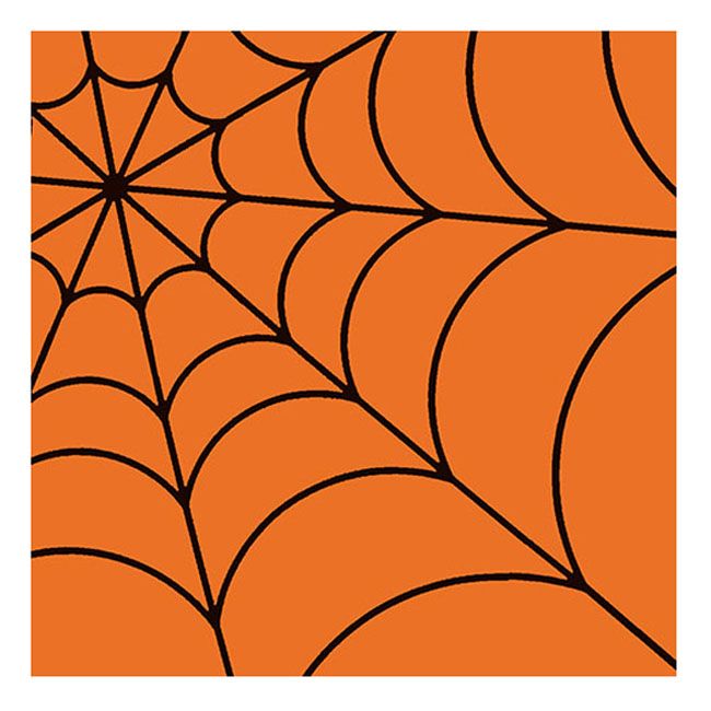 Halloween Lunch Napkins - Spider Web Orange - 20 ct.