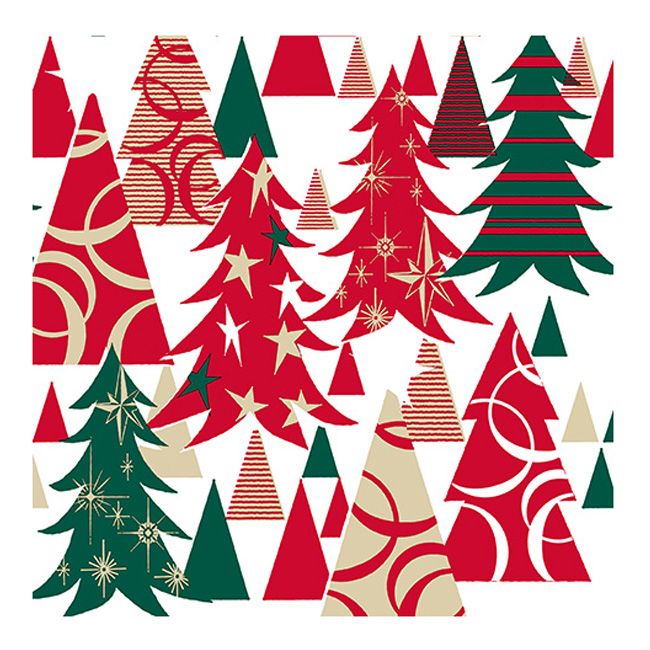 Christmas Lunch Napkins - Sparkle & Shine Trees - 20 ct.