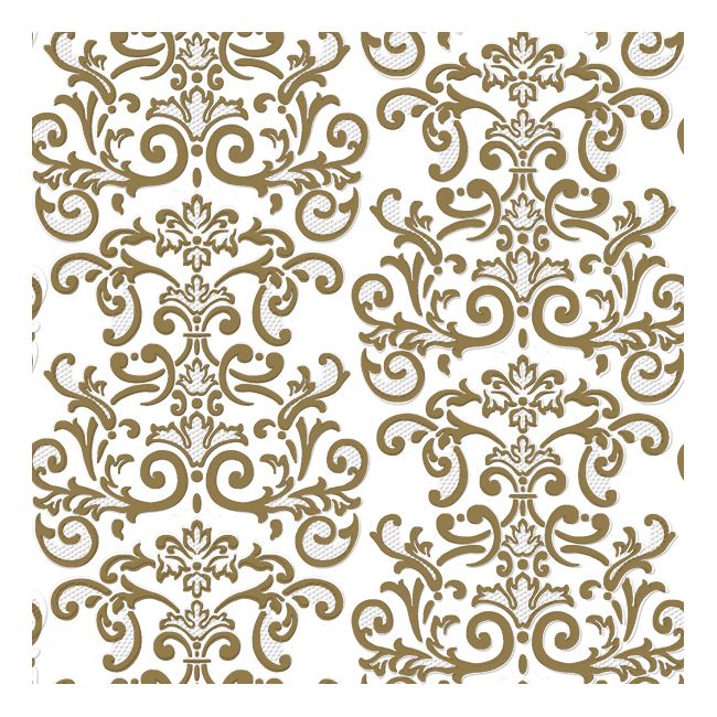 Dining Collection Lunch Napkins - Gold Damask - 20 ct.
